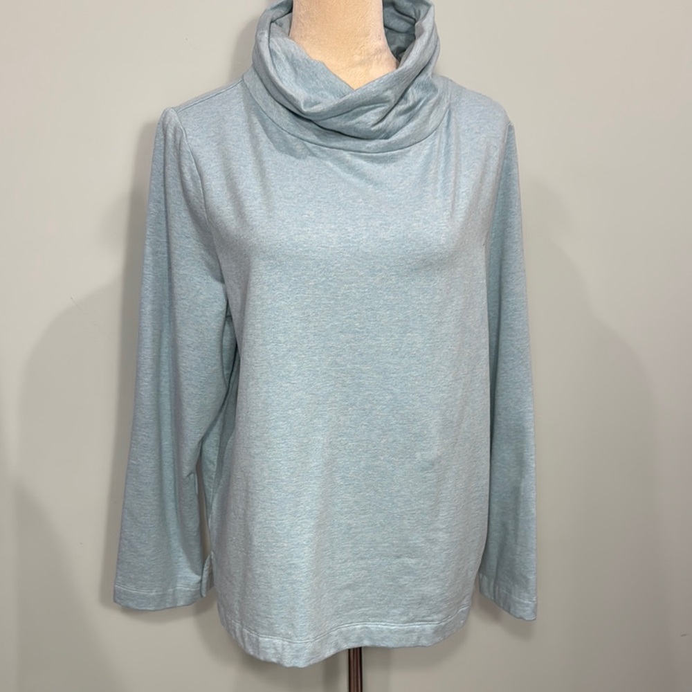 TALBOTS heathered blue pullover turtleneck Size XLP